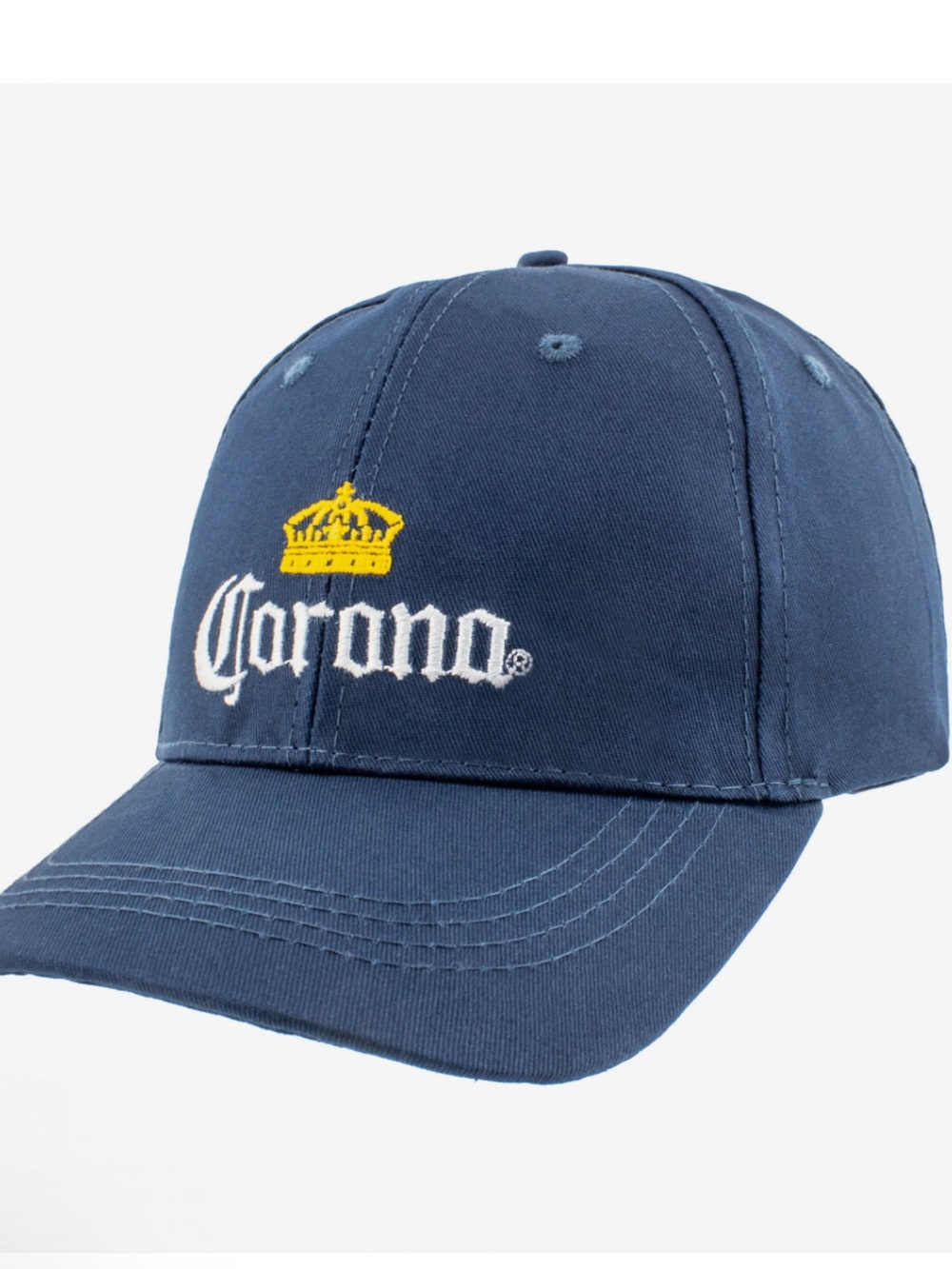 Corona Navy Blue Twill Hat with Yellow Crown Embroidery
